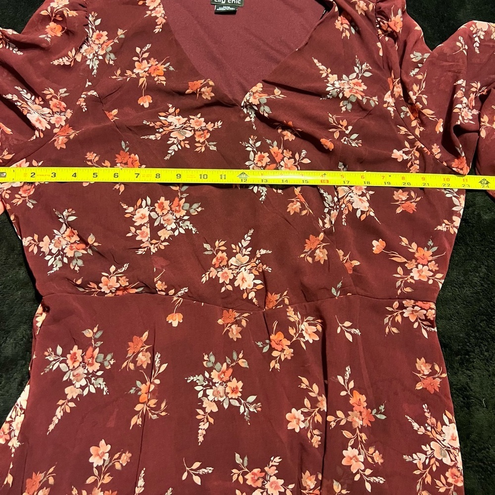 NWOT City Chic Floral Peplum Blouse Size 18 - Picture 11 of 13